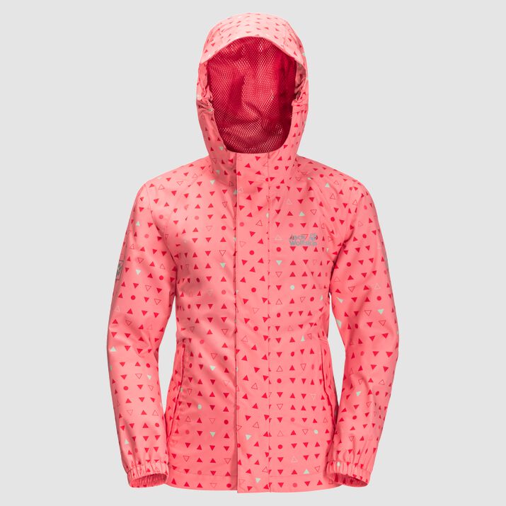 Chamarra Hardshell Jack Wolfskin Tucan Dotted Niños Coral Mexico-2948137